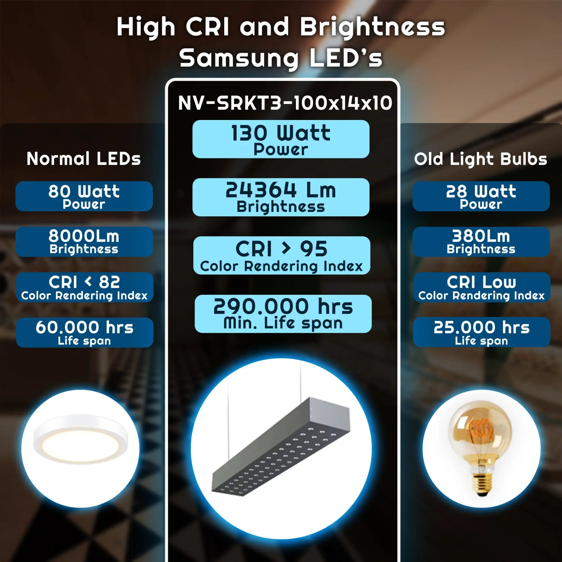 Sarkıt Dekoratif Dikdörtgen LED Aydınlatma - Nv-SRKT3
